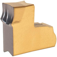 Iscar - TAG3 LF IC808 Grade, 0.12" Cutting Width, Carbide Cutoff Insert - Neutral Lead Angle, 0.008" Cnr Rad, TiAlN/AlTiN/TiN Coated, Single End - USA Tool & Supply