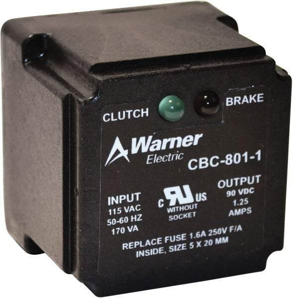 Warner Electric - Octal Socket Clutch Power Supply - For Use with Any 90V Clutch or Brake - USA Tool & Supply