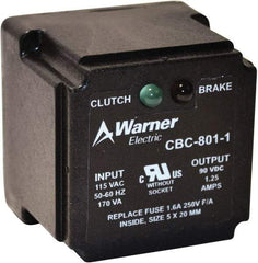 Warner Electric - Octal Socket Clutch Power Supply - For Use with Any 90V Clutch or Brake - USA Tool & Supply