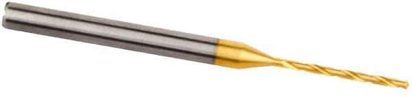 Kennametal - 2.4mm 140° Solid Carbide Jobber Drill - Multilayer TiAlN Finish, Right Hand Cut, Spiral Flute, Straight Shank, 58mm OAL, Standard Point - USA Tool & Supply