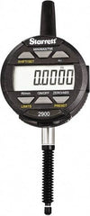 Starrett - 1" Max Measurement, 0.0005" Graduation, Electronic Drop Indicator - Accurate to 0.001", Inch & Metric System, LCD Display - USA Tool & Supply