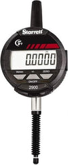 Starrett - 1" Max Measurement, 0.0005" Graduation, Electronic Drop Indicator - Accurate to 0.001", Inch & Metric System, LCD Display - USA Tool & Supply