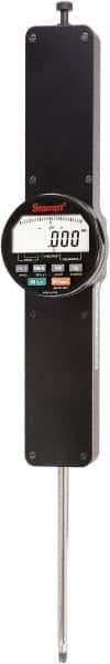 Starrett - 4" Max Measurement, 0.0001, 0.0005 & 0.001" Graduation, Electronic Drop Indicator - Accurate to 0.0002", Inch & Metric System, LCD Display - USA Tool & Supply
