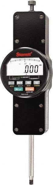 Starrett - 2" Max Measurement, 0.0001, 0.0005 & 0.001" Graduation, Electronic Drop Indicator - Accurate to 0.0002", Inch & Metric System, LCD Display - USA Tool & Supply
