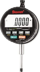 Starrett - 1" Max Measurement, 0.00005, 0.0001, 0.0005 & 0.001" Graduation, Electronic Drop Indicator - Accurate to 0.0001", Inch & Metric System, LCD Display - USA Tool & Supply