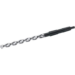 Walter-Titex - 18.25mm, 2MT 130° Point High Speed Steel Taper Shank Drill Bit - Bright/Oxide Finish, 171mm Flute Length, 269mm OAL, Parabolic Flute, Series A4422 - USA Tool & Supply