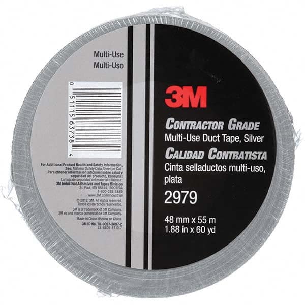 3M - 60 Yd x 1.88" x 7 mil Gray Polyethylene Cloth Duct Tape - USA Tool & Supply
