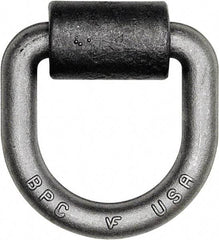 Buyers Products - Steel D-Ring with Integral Bracket - 4-1/2" Long, Gray, For Use with Cargo Control - USA Tool & Supply