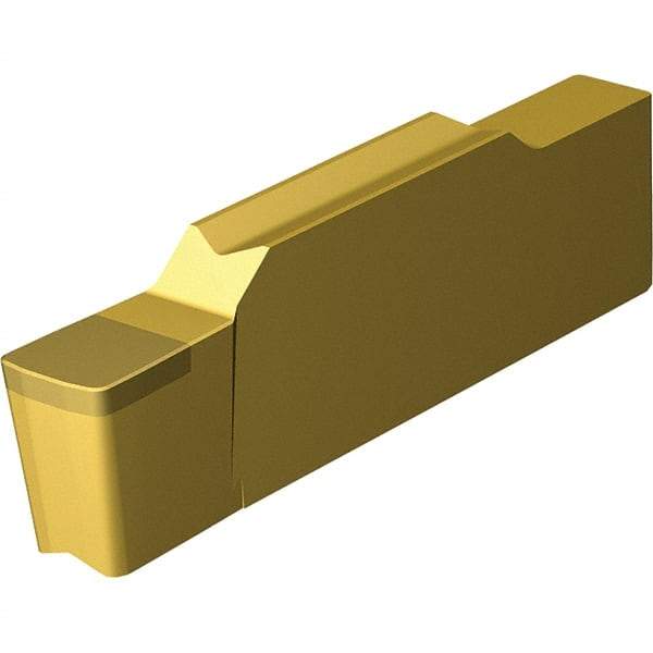 Sandvik Coromant - G1N123 XB Grade 7105, 3mm Cutting Width CBN Grooving Insert - Neutral, 0.4mm Corner Radius, TiN Finish - USA Tool & Supply