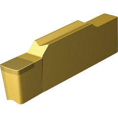 Sandvik Coromant - G1N123 XB Grade 7105, 3mm Cutting Width CBN Grooving Insert - Neutral, 0.4mm Corner Radius, TiN Finish - USA Tool & Supply