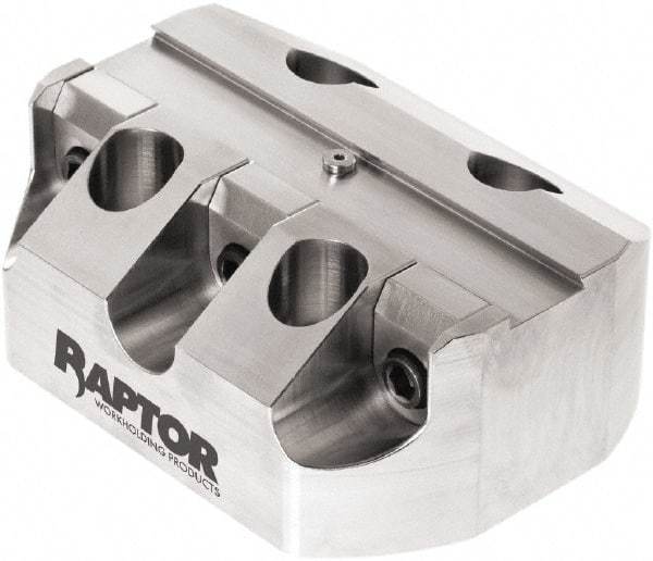 Raptor Workholding - 3/4" Jaw Width, 2" High x 5" Long x 3.9" Wide Dovetail Vise - For Use with 4 & 5 Axis Workholding Systems - USA Tool & Supply