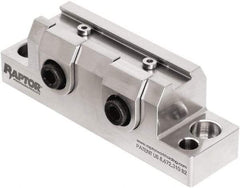Raptor Workholding - 1-1/4" High x 1" Wide x 3-3/4" Long Vise Clamp - 3/8" Jaw Opening Capacity, 1/8" High x 2-1/2" Wide Jaw, For 4 & 5 Axis Workholding Systems - USA Tool & Supply