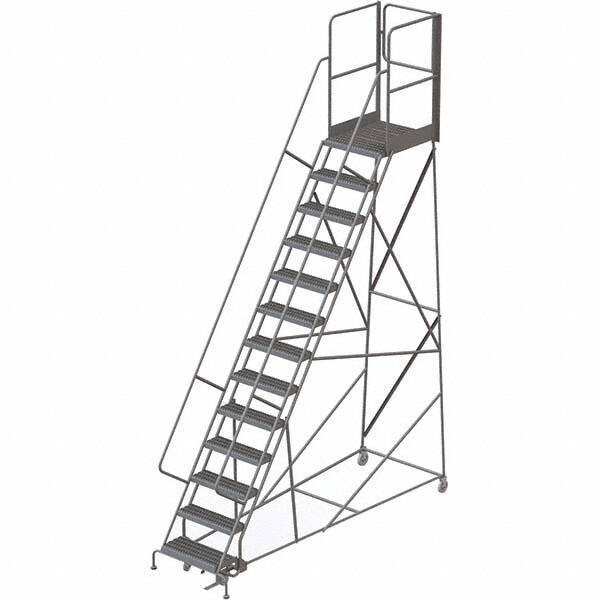 TRI-ARC - Rolling & Wall Mounted Ladders & Platforms Type: Rolling Warehouse Ladder Style: Rolling Platform Ladder - USA Tool & Supply