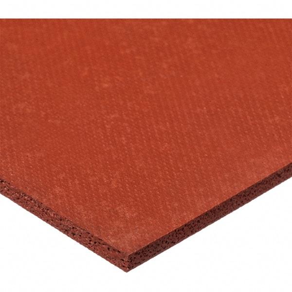 Value Collection - 2' Long x 12" Wide x 1/16" Thick, Silicone Sheet Gasketing - 90 Max psi, Red - USA Tool & Supply