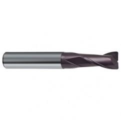 1/8 Dia. x 1-1/2 Overall Length 2-Flute Square End Solid Carbide SE End Mill-Round Shank-Center Cut-Firex - USA Tool & Supply