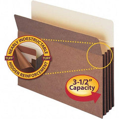SMEAD - 11-3/4 x 9-1/2", Letter Size, Redrope, Expansion Folders - Straight Tab Cut Location - USA Tool & Supply