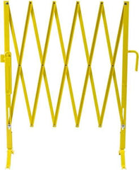 Illinois Engineered Products - 40" High Aisle Gate - Galvanized Steel, Yellow - USA Tool & Supply