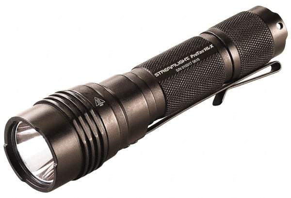 Streamlight - White LED Bulb, 1,000 Lumens, Industrial/Tactical Flashlight - Black Aluminum Body, 2 CR123A Lithium Batteries Included - USA Tool & Supply