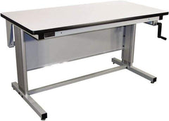 Proline - 72 Wide x 30" Deep x 42" High, Static Dissipative Workbench - T-Molded Edge, Adjustable Height Legs, Gray - USA Tool & Supply