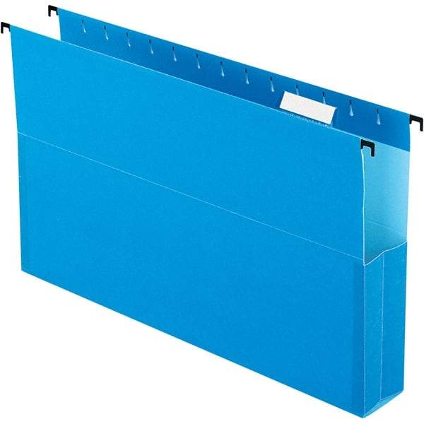 Pendaflex - 8-1/2 x 14", Legal, Blue, Hanging File Folder - 1/5 Tab Cut Location - USA Tool & Supply