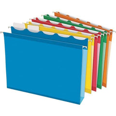 Pendaflex - 8-1/2 x 11", Letter Size, Assorted Colors, Hanging File Folder - 11 Point Stock, 1/5 Tab Cut Location - USA Tool & Supply