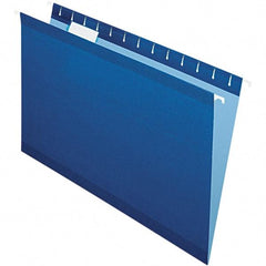 Pendaflex - 8-1/2 x 14", Legal, Navy, Hanging File Folder - 11 Point Stock, 1/5 Tab Cut Location - USA Tool & Supply