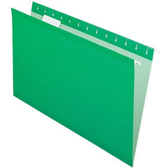 Pendaflex - 8-1/2 x 14", Legal, Bright Green, Hanging File Folder - 11 Point Stock, 1/5 Tab Cut Location - USA Tool & Supply