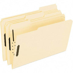 Pendaflex - 8-1/2 x 14", Legal, Manila, File Folders with Top Tab - Assorted Tab Cut Location - USA Tool & Supply