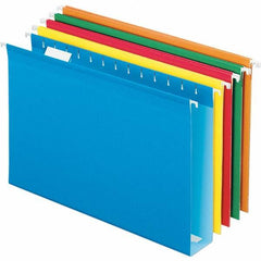 Pendaflex - 8-1/2 x 14", Legal, Assorted Colors, Hanging File Folder - 11 Point Stock, 1/5 Tab Cut Location - USA Tool & Supply