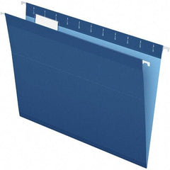 Pendaflex - 8-1/2 x 11", Letter Size, Navy, Hanging File Folder - 11 Point Stock, 1/5 Tab Cut Location - USA Tool & Supply