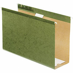 Pendaflex - 8-1/2 x 14", Legal, Standard Green, Hanging File Folder - 11 Point Stock, 1/5 Tab Cut Location - USA Tool & Supply