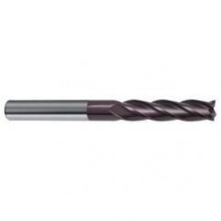 1/2 Dia. x 6 Overall Length 4-Flute Square End Solid Carbide SE End Mill-Round Shank-Center Cut-Firex - USA Tool & Supply