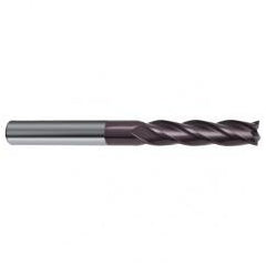 1/2 Dia. x 6 Overall Length 4-Flute Square End Solid Carbide SE End Mill-Round Shank-Center Cut-Firex - USA Tool & Supply