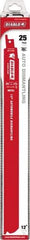 Freud - 12" Long x 1" Thick, Bi-Metal Reciprocating Saw Blade - Straight Profile, 14 to 18 TPI, Toothed Edge, Tang Shank - USA Tool & Supply