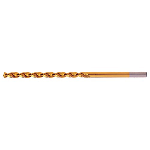 29/64 RHS / RHC HSS-CO 8% (M42) 135 Degree Split Point Q-Cobalt Wide Land Parabolic Taper Length Drill - TiN
