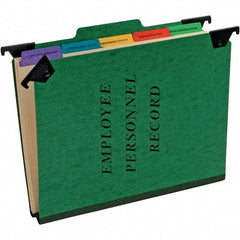 Pendaflex - 8-1/2 x 11", Letter Size, Green, File Folders with Top Tab - 20 Point Stock, 2nd Position Tab Cut Location - USA Tool & Supply