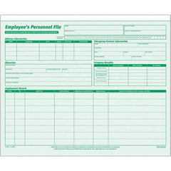 TOPS - 11-3/4 x 9-1/4", Letter Size, Green, File Folders with Top Tab - Straight Tab Cut Location - USA Tool & Supply