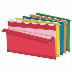 Pendaflex - 8-1/2 x 14", Legal, Assorted Colors, Hanging File Folder - 11 Point Stock, 1/6 Tab Cut Location - USA Tool & Supply