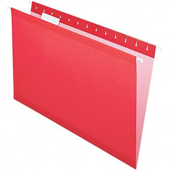 Pendaflex - 8-1/2 x 14", Legal, Red, Hanging File Folder - 11 Point Stock, 1/5 Tab Cut Location - USA Tool & Supply