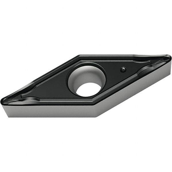 Walter - VCMT FM4 Grade WSM20S Turning Insert - TiAlN+Al2O3+(Al) Finish, 35° Rhombic, 6.35mm Inscr Circle, 3.18mm Thick, 0.4mm Corner Radius - USA Tool & Supply