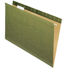 Pendaflex - 8-1/2 x 14", Legal, Standard Green, Hanging File Folder - 11 Point Stock, Straight Tab Cut Location - USA Tool & Supply