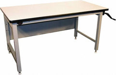 Proline - 72 Wide x 30" Deep x 42" High, Static Dissipative Workbench - T-Molded Edge, Adjustable Height Legs, Gray - USA Tool & Supply