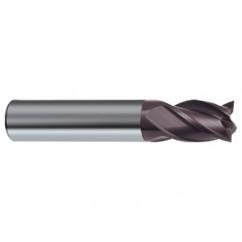 1/8 Dia. x 1-1/2 Overall Length 4-Flute Square End Solid Carbide SE End Mill-Round Shank-Center Cut-Firex - USA Tool & Supply