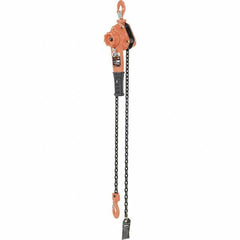 Vestil - 1,500 Lb Lifting Capacity, 5' Lift Height, Lever Hoist - Made from Chain - USA Tool & Supply