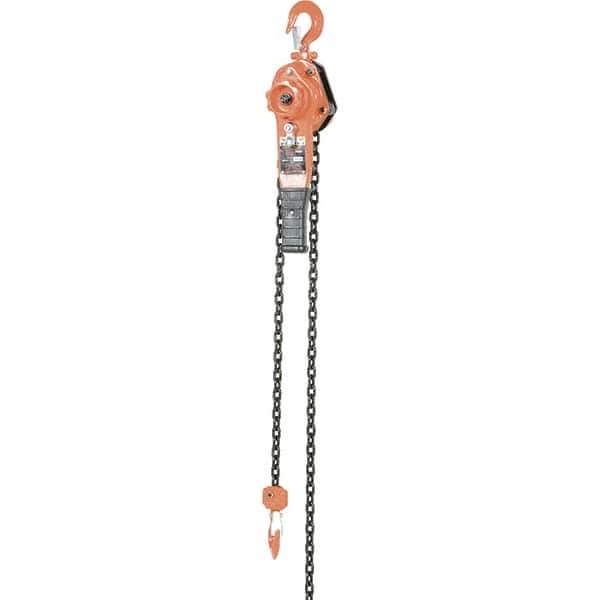 Vestil - 1,500 Lb Lifting Capacity, 10' Lift Height, Lever Hoist - Made from Chain - USA Tool & Supply