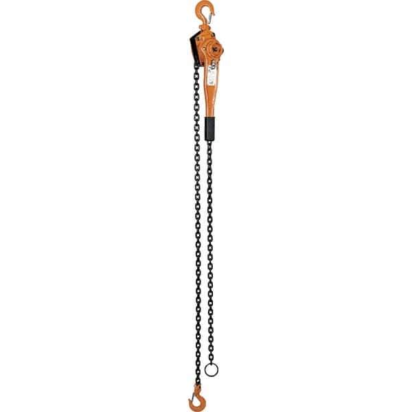Vestil - 3,000 Lb Lifting Capacity, 10' Lift Height, Lever Hoist - Made from Chain - USA Tool & Supply