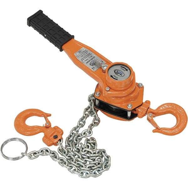 Vestil - 1,500 Lb Lifting Capacity, 5' Lift Height, Lever Hoist - Made from Chain - USA Tool & Supply
