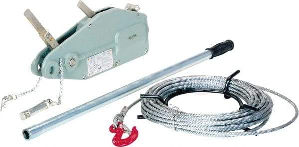 Vestil - 1,500 Lb Lifting Capacity, 60' Lift Height, Puller Hoist - Made from Wire Rope - USA Tool & Supply