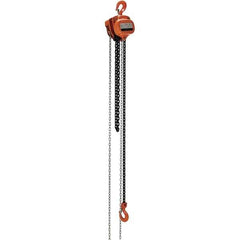 Vestil - 4,000 Lb Lifting Capacity, 10' Lift Height, Hand Hoist - Made from Chain - USA Tool & Supply