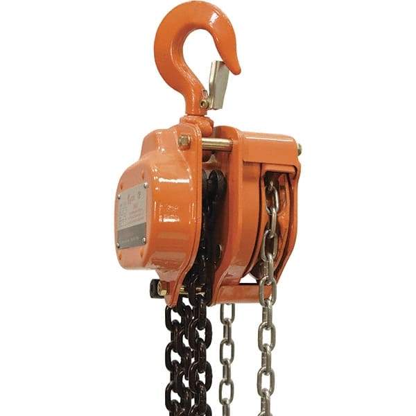 Vestil - 3,000 Lb Lifting Capacity, 20' Lift Height, Hand Hoist - Made from Chain - USA Tool & Supply